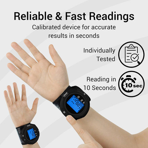 Wrist Blood Pressure Monitor Smart Phone Compatible